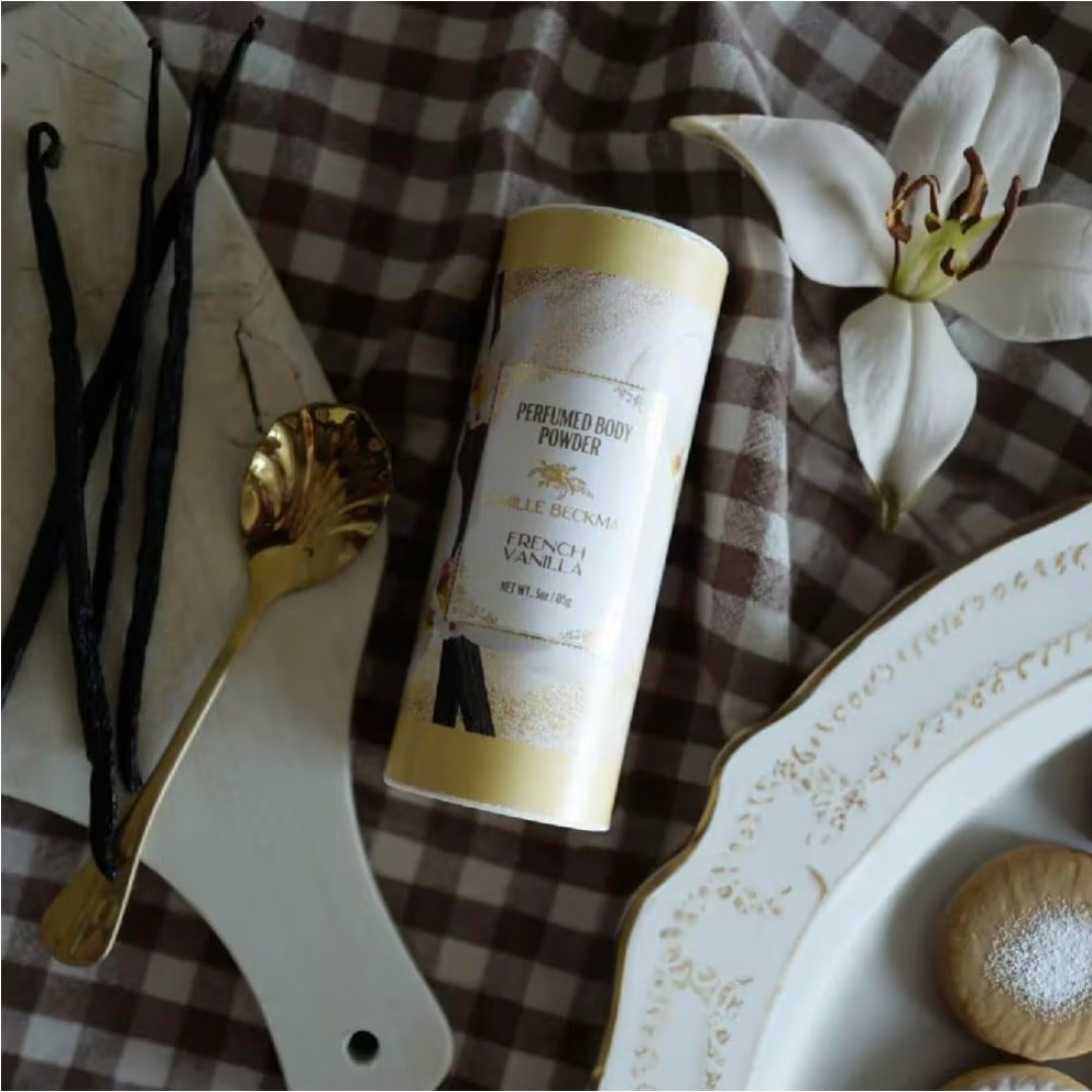 French Vanilla Scented TalcFree Body Powder Perfumed Dusting Powder Camille Beckman 3 Ounce