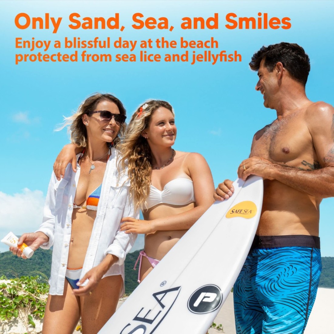 SAFE SEAJellyfish StingBlocking Sunscreen SPF 40 Spray 4 Fl oz Waterproof Biodegradable Coral ReefSafe Body and Face Sunscreen AntiJellyfish and SeaLice sting protection