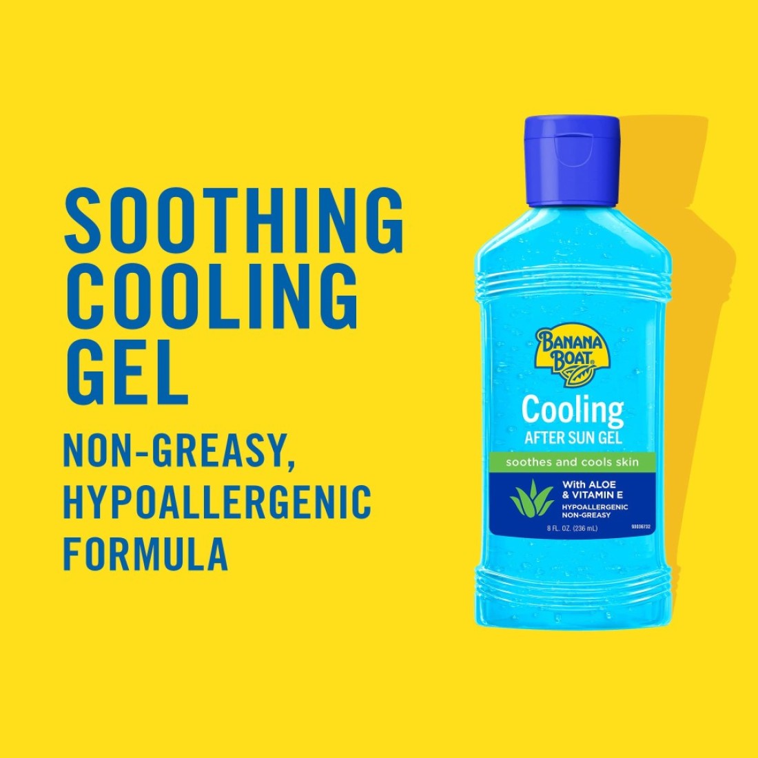 Banana Boat Cooling After Sun Gel 8oz Aloe Vera and Vitamin E Gel After Sun Care Cooling Gel Aloe Vera Gel for Sunburn Relief 8oz