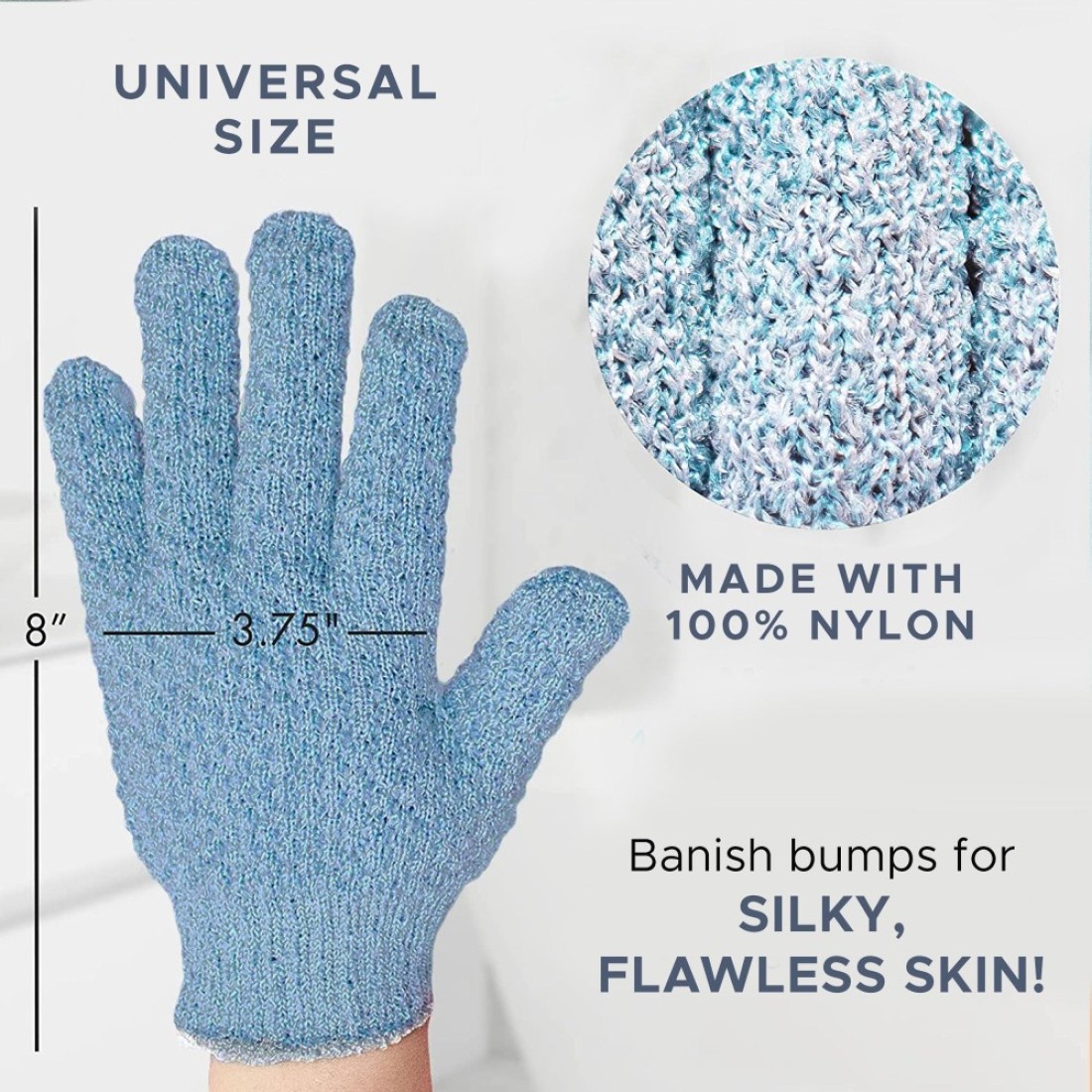 Exfoliating Glove 4 Pcs 2 Pairs Heavy Exfoliate Glove for Dead Skin Bath Exfoliating Gloves for Shower Spa Massage Body Scrub Shower Gloves Exfoliating for Women Men