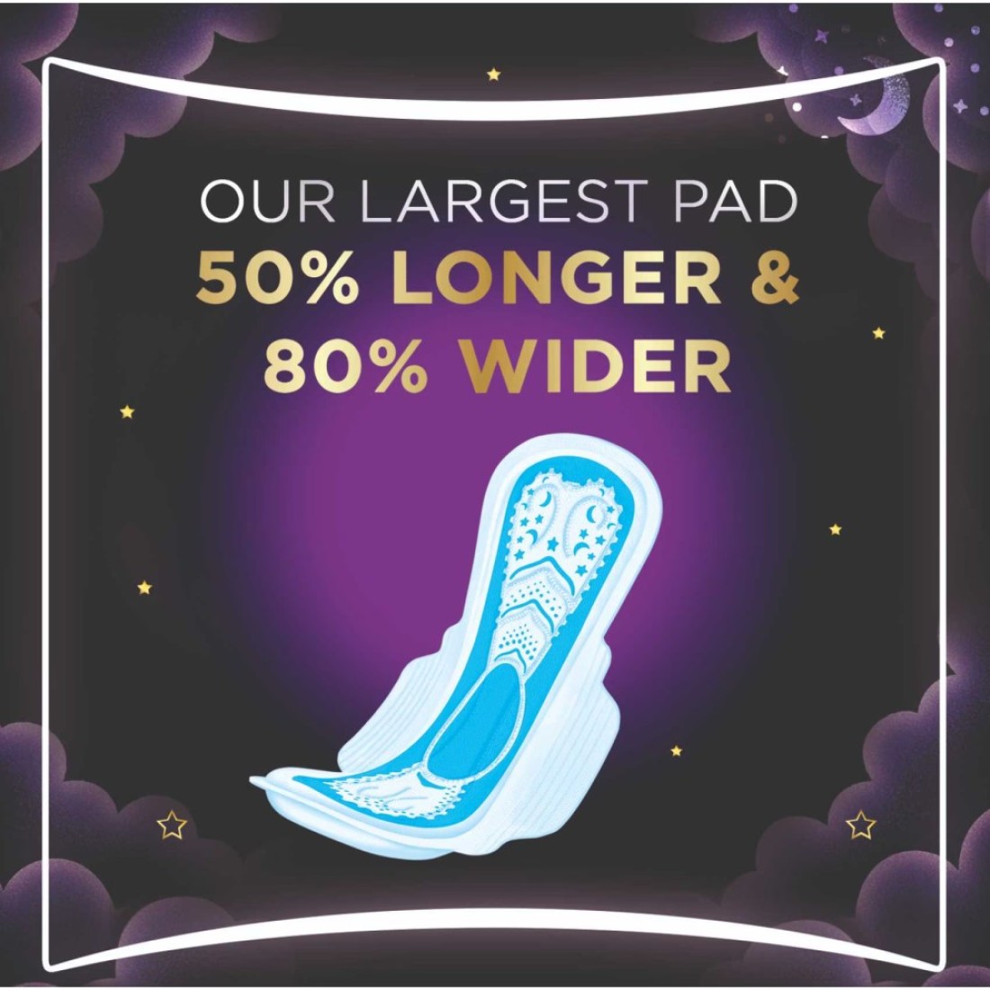 Always Dreamzz Pad Clean And Dry Maxi Thick Heavy Night Long Sanitary Pads With Wings White 20 Pads