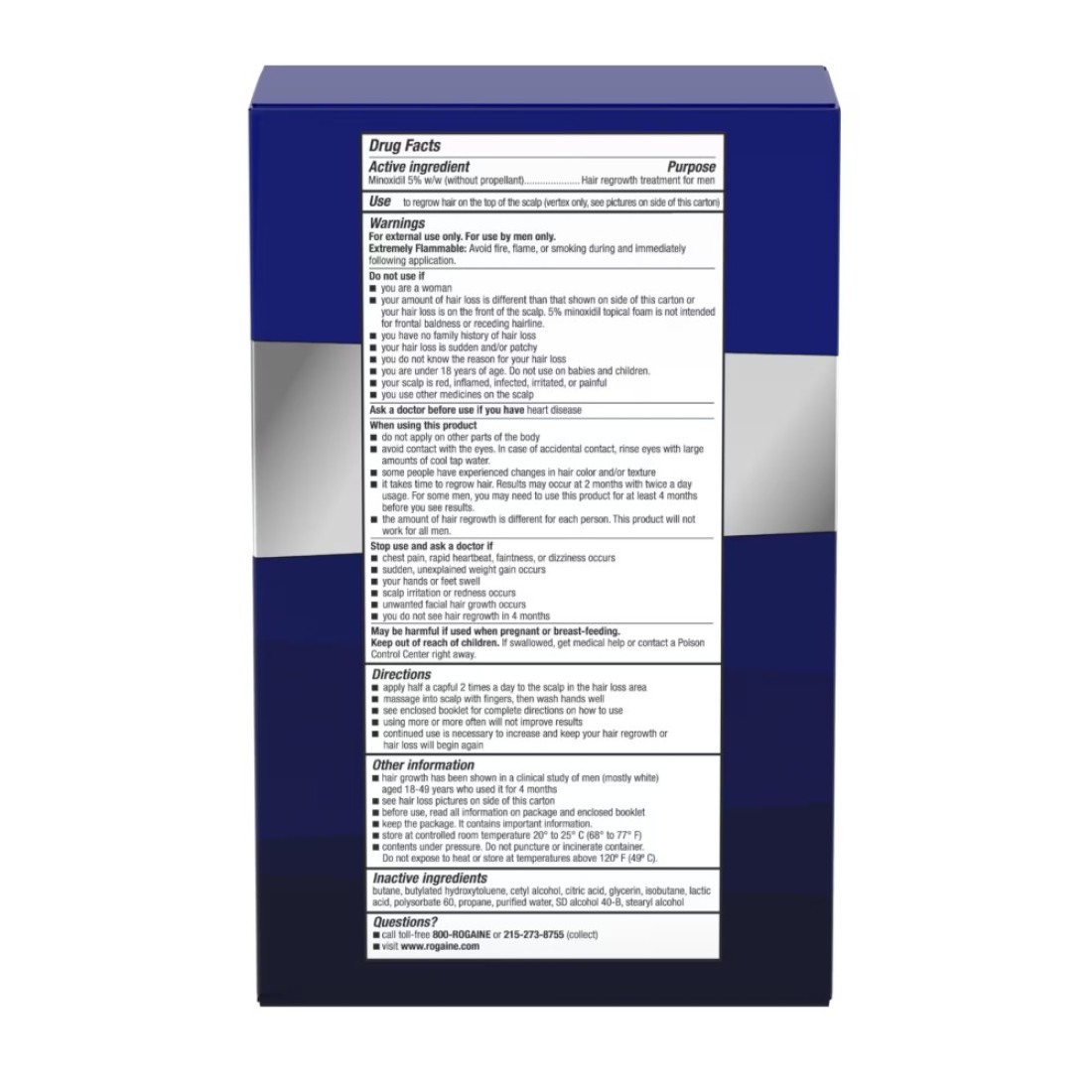 Mens Rogaine Extra Strength 5% Minoxidil Reactivates Topical Solution Regrowth Treatment Oil 60ml