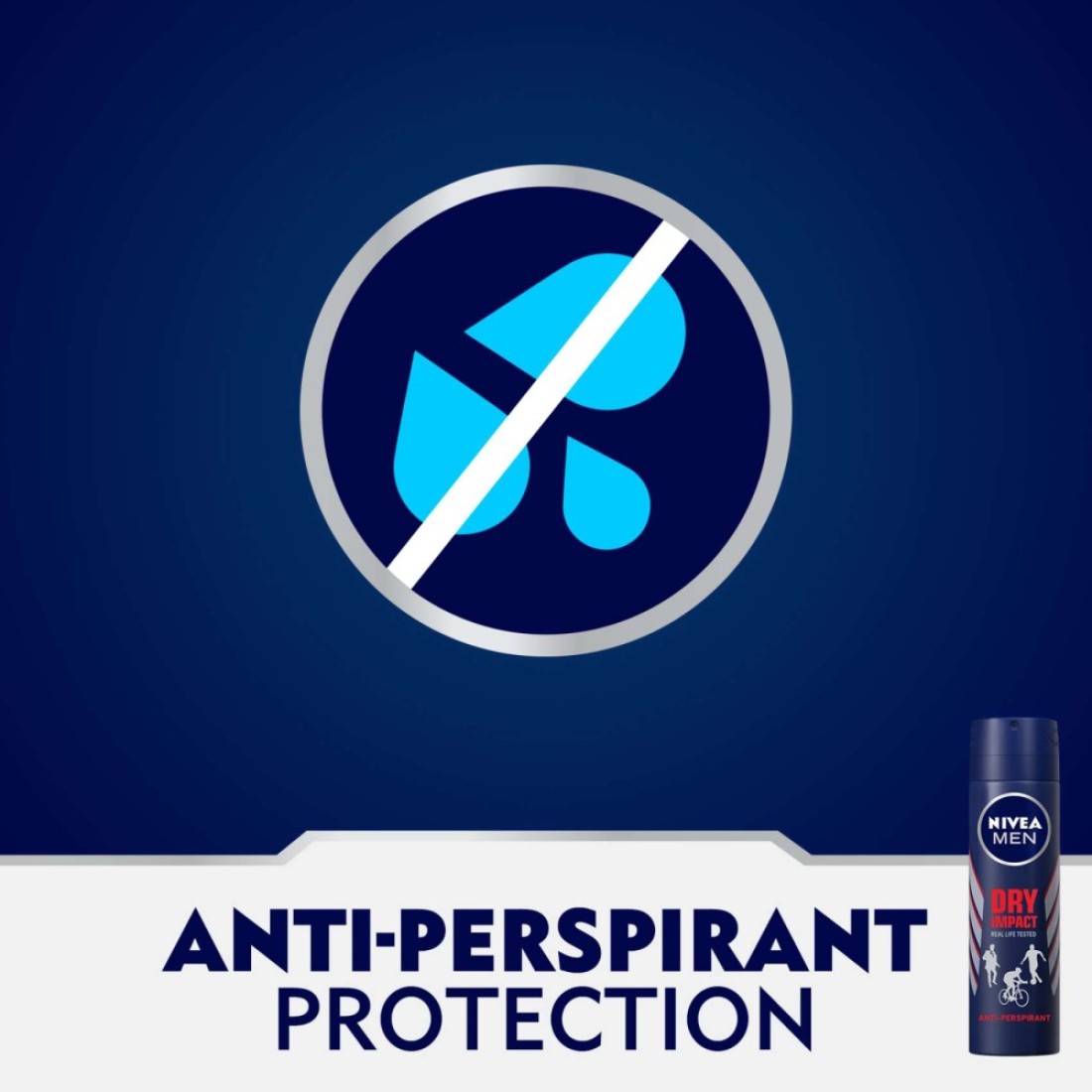 NIVEA MEN Antiperspirant Spray for Men Dry Impact 150ml Pack of 3