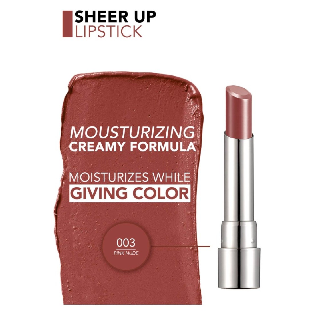 Flormar Sheer Up Lipstick 03 Pinky Nude
