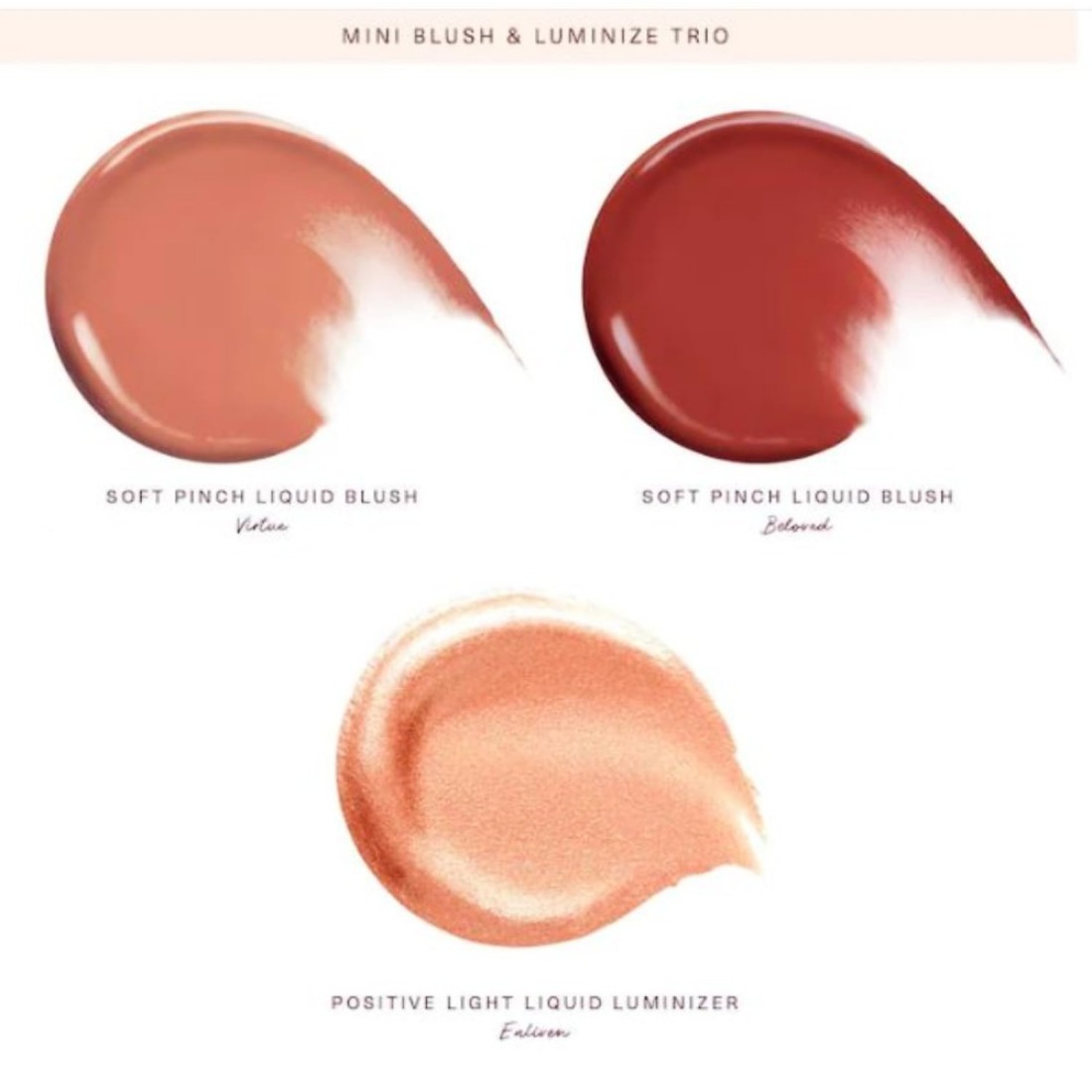 Rare BeautyLimited Edition Mini Blush Luminize Trio Beloved Virtue Enliven New In Box