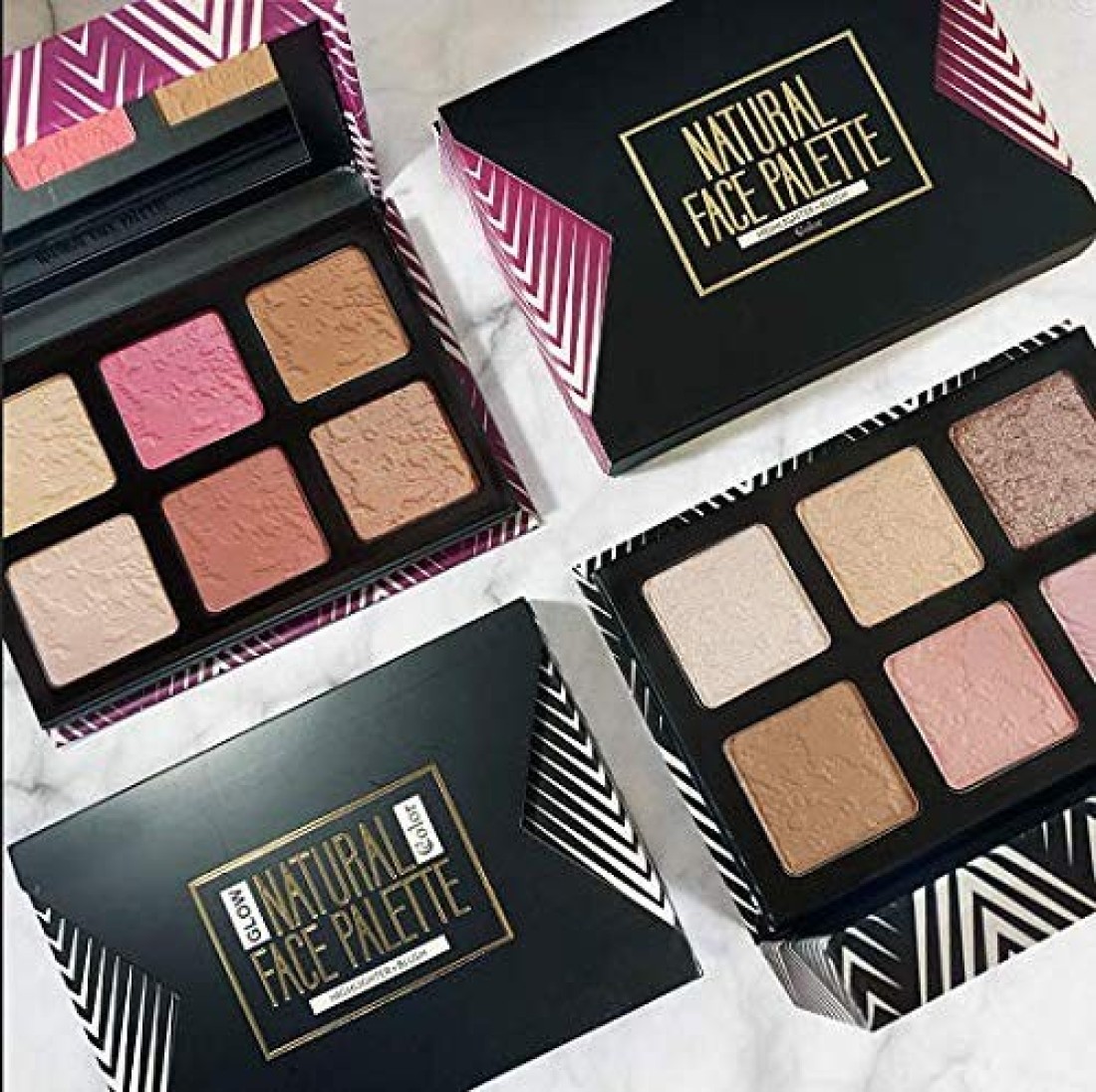 Ccolor Cosmetics Natural Face Palette in Glow Make Up Set Highlighter Palette Blush Palette Bronzer Palette Contour Kit With Shimmer Matte Shades for a Natural Look ParabenFree Make Up Kits