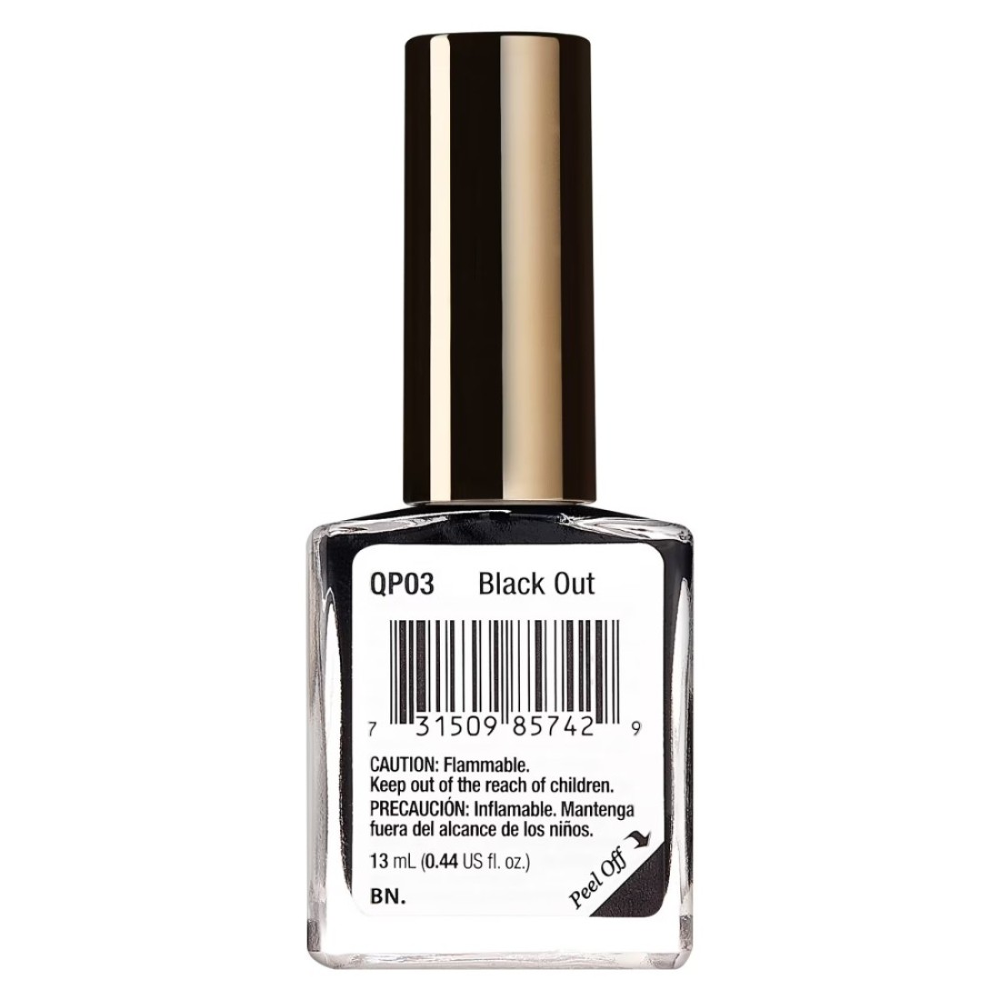 Kiss Quick Dry Nail Polish QP03 Black Out 13ml