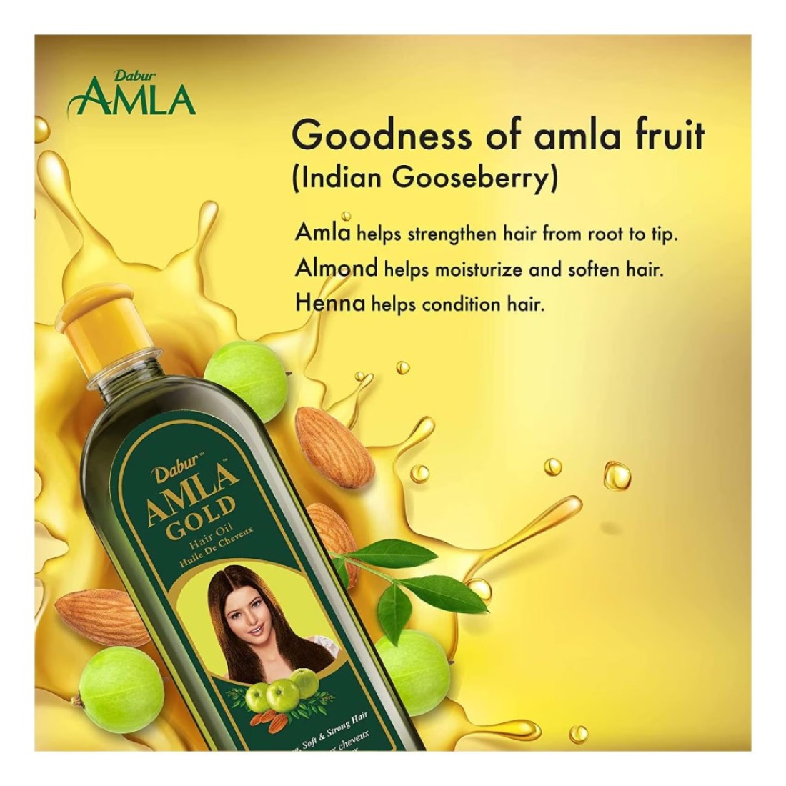 Dabur Amla Gold Hair Oil Clear 300ml