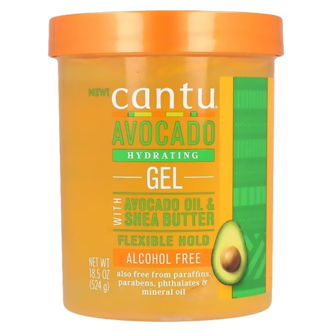 Cantu Avocado Hydrating Hair Gel With Avocado Oil And Shea Butter 524g