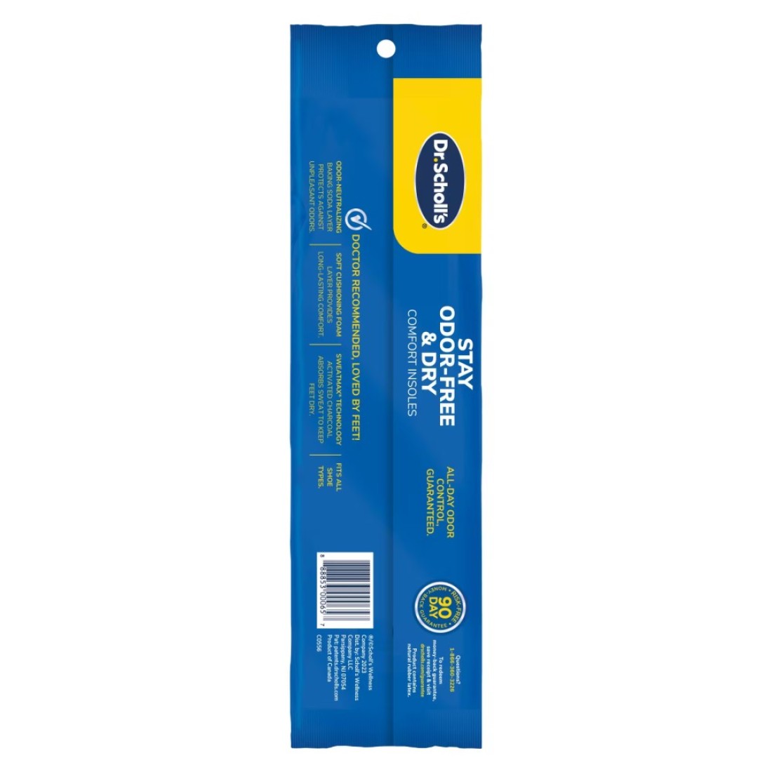Dr.Scholl&#39;s Comfort Stay Odour-Free and Dry Insoles for Men and Women Size 7 to 13 and 5 to 10