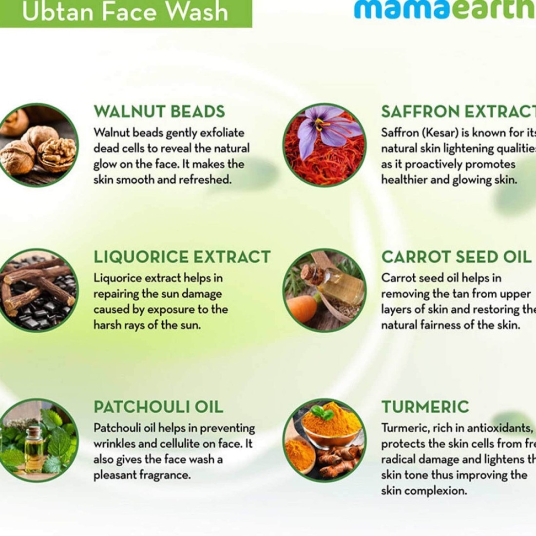 Mamaearth Ubtan Face Wash With Turmeric White 100ml