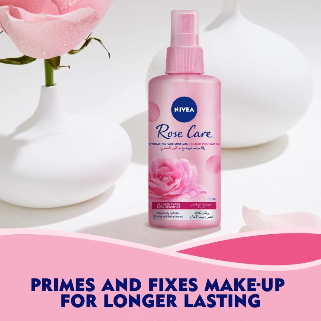 NIVEA Face Mist Hydrating Rose Care with Organic Rose Water All Skin Types 150ml