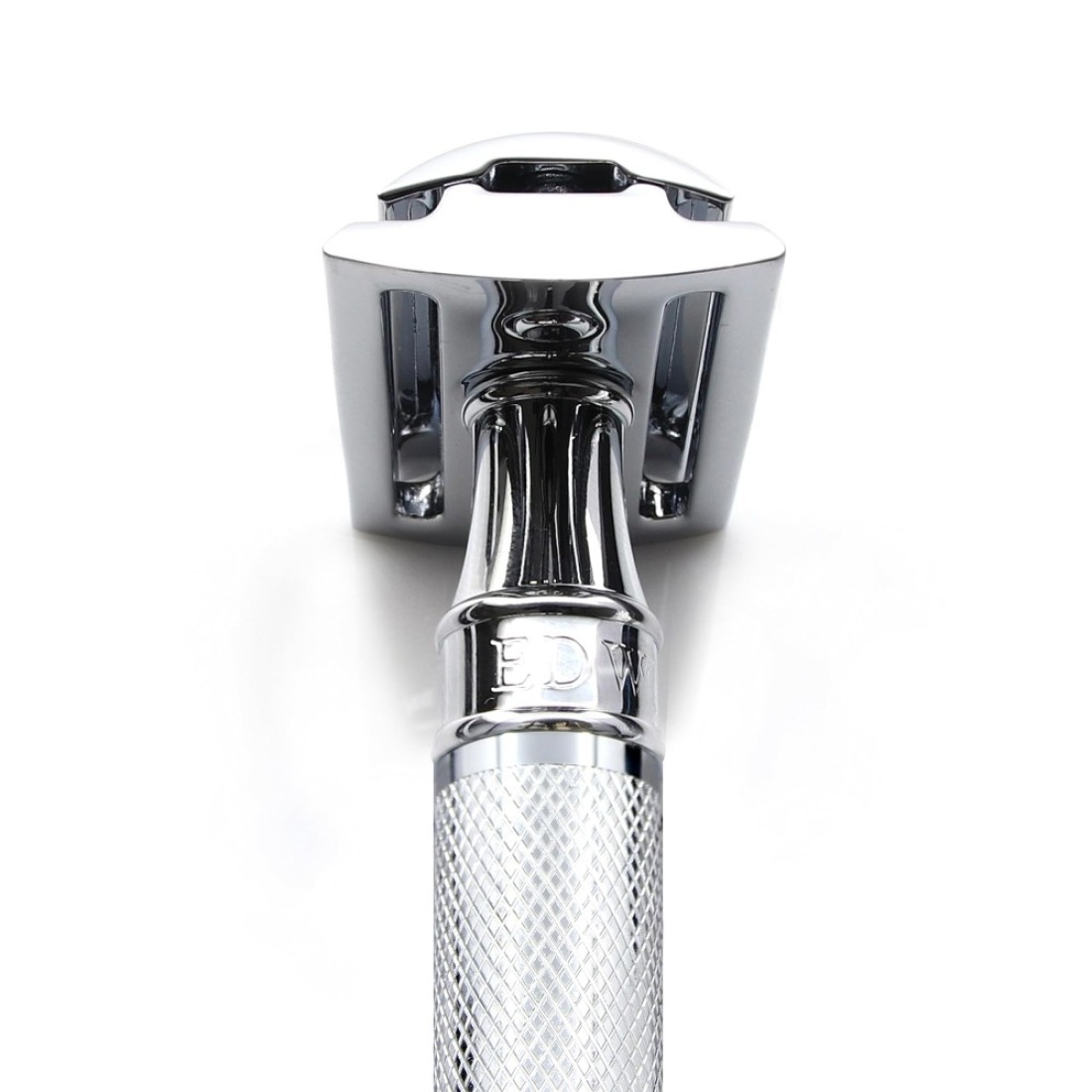 Edwin JaggerDES89KN Short Handled Classic Double Edge Manual EcoFriendly and Reusable Safety Razor for Men and Women for Shaving Cream or Soap Fits All DE Razor Blades Knurled
