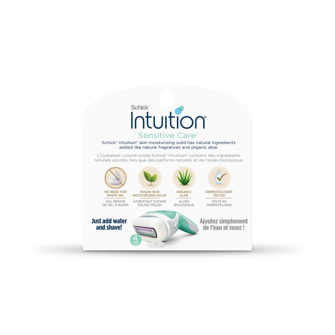 Schick Intuition Sensitive Skin Womens Razor Refills with Vitamin E Aloe Pack of 1count of 3