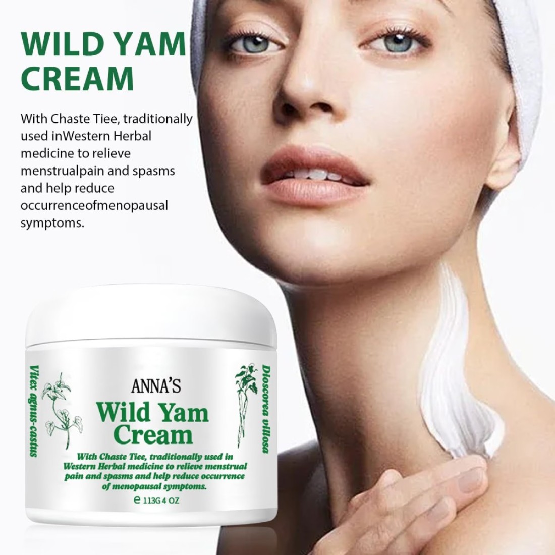 Wild Yam Cream ANNAS Wild Yam Cream Organic for Hormone Balance Womens Organic Wild Yam Root Cream Promoting Perimenopause Natural Recipe for Relieving Hot Flashes and Night Sweats