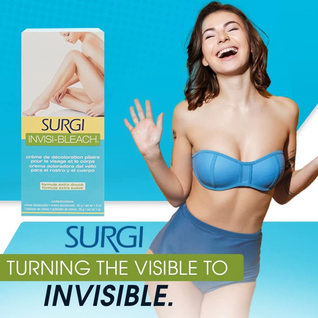 Surgi Wax Face Body Hair Bleaching Cream 15 ounces