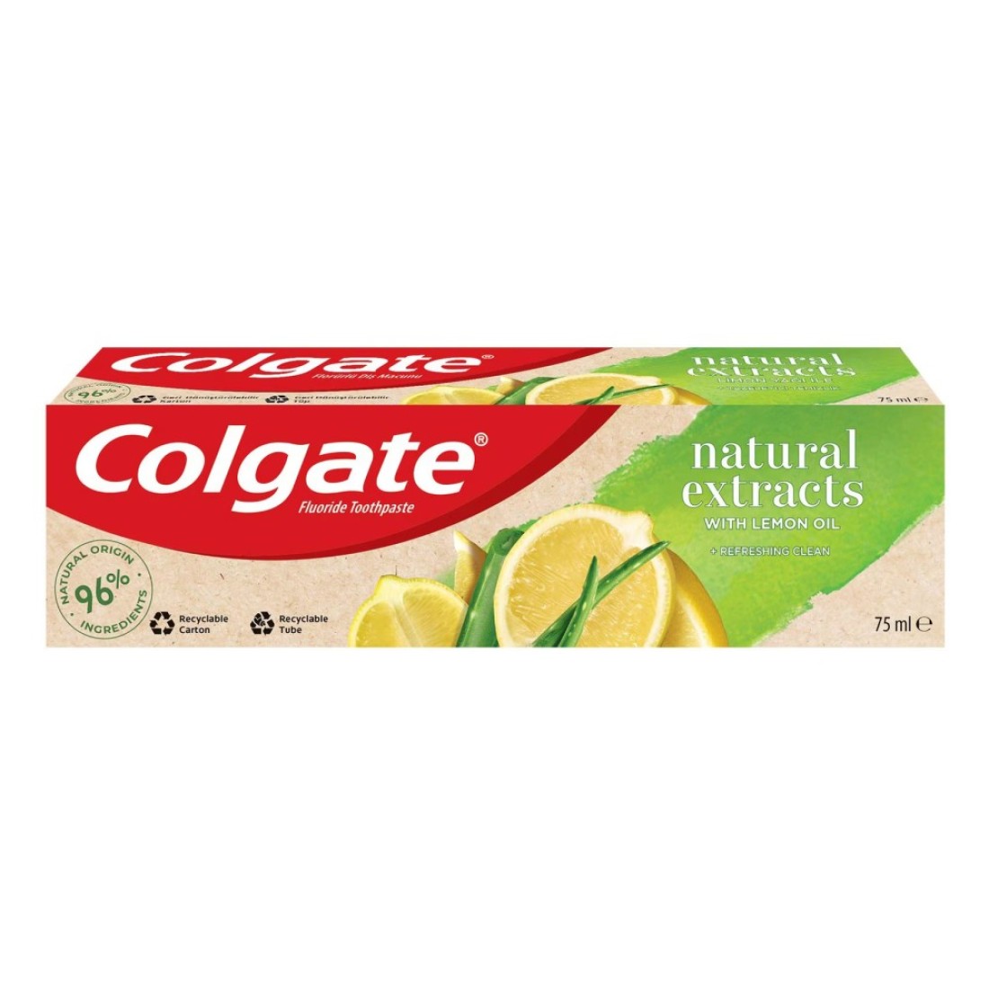Colgate Natural Extracts Lemon Toothpaste Refreshing Clean 75ml