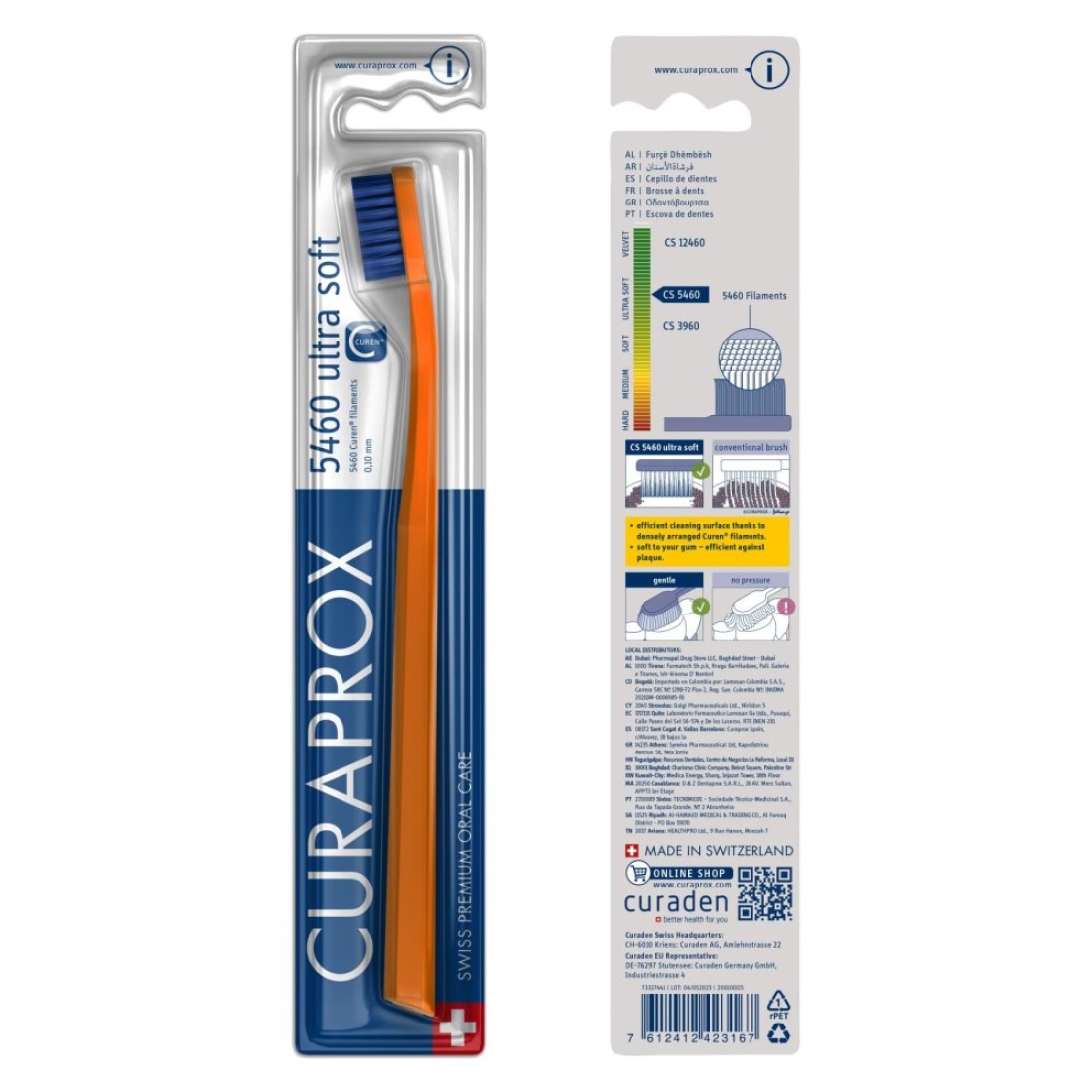 Curaprox 5460 Ultra Soft Toothbrush Orange