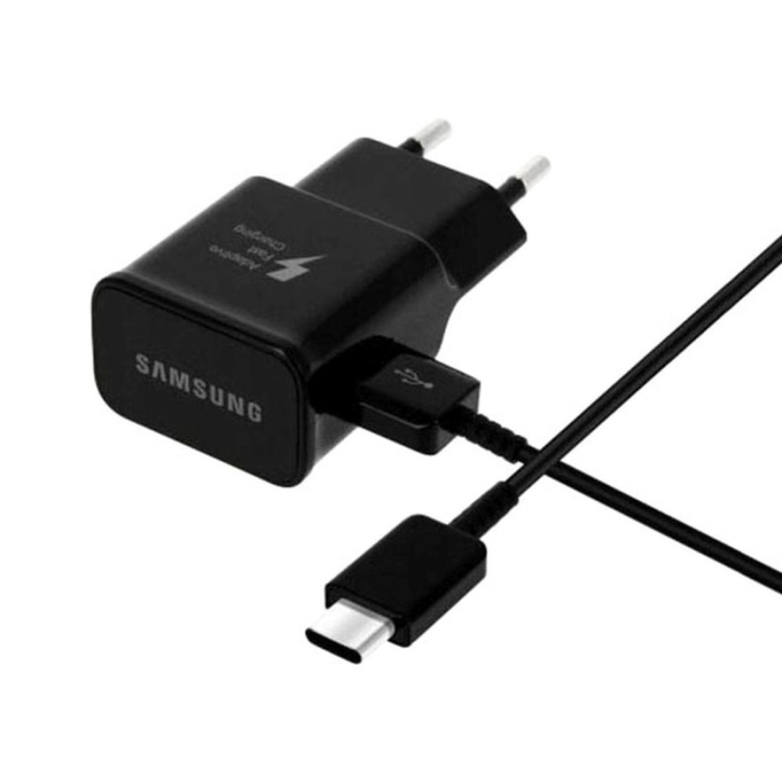 Samsung Fast Charging Travel Adapter With Type-C Data Sync Charging Cable Black
