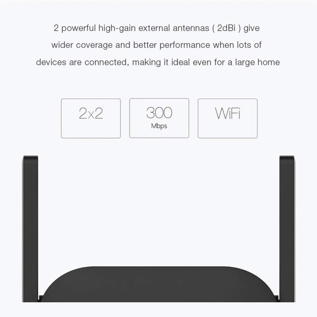 Global Version Xiaomi Mijia WiFi Repeater Pro 300M Mi Amplifier Network Expander Router Power Extender 2 Antenna for Router Wi-Fi Plug And Play