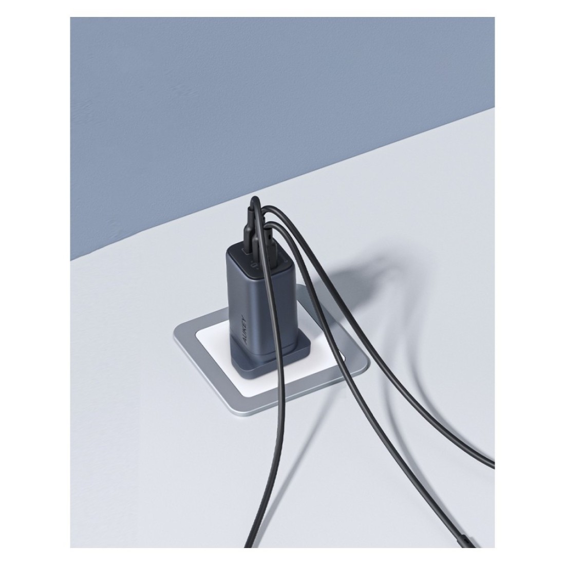 Aukey Omnia II Mix UFCS 3-Port GaN Wall Charger Adapter Grey 67W