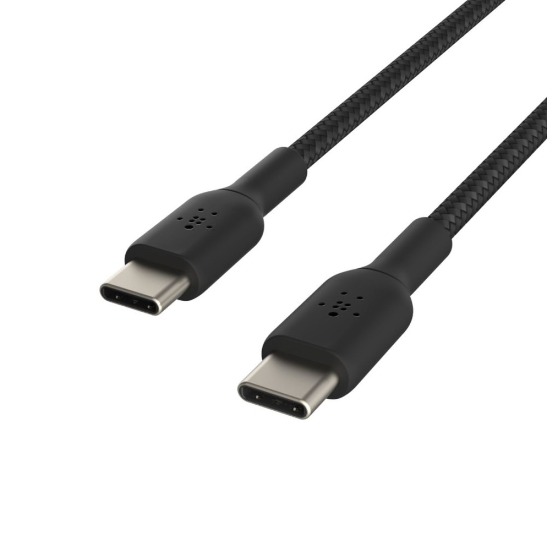بلكين بوست تشارج كابل شحن مضفر يعمل كناقل أو منفذ USB-C إلى جهاز USB-C - أسود