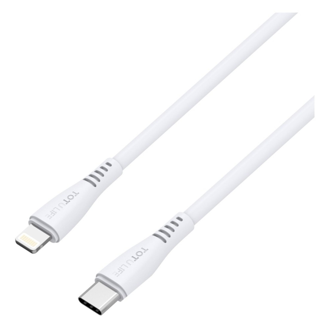 توتو لايف فلاكس سيريز بي دي كابل شحن USB-C إلى لايتنينج لمزامنة البيانات - أبيض 1 متر
