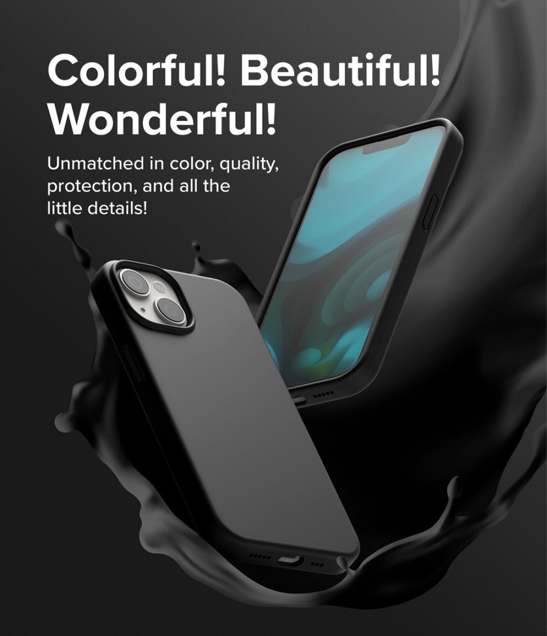 Ringke - Apple iPhone 14 Case Cover - Silicone Series- Black