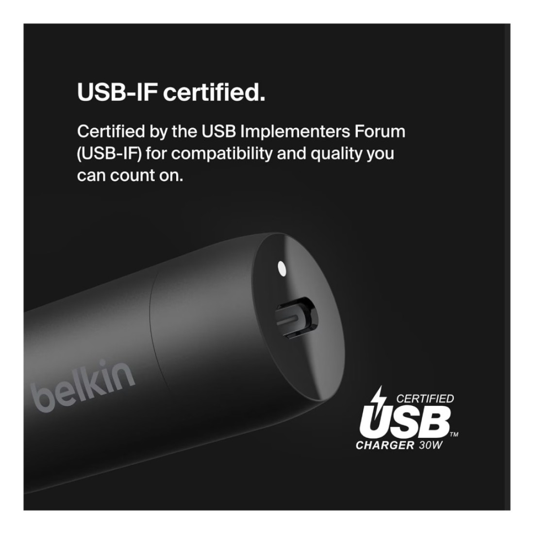 Belkin Boost Car Charger 30W with USB-C to USB-C Data Sync and Charging Cable Black 1m