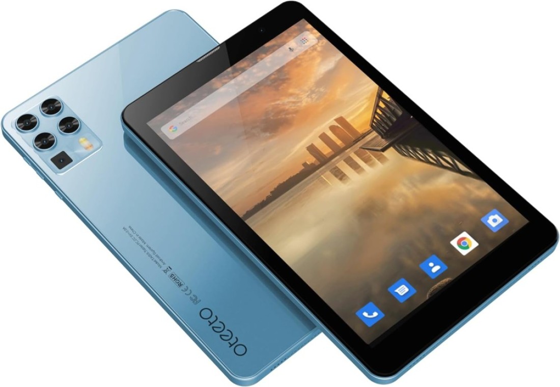 تابلت Oteeto Tab8/K8 5G 5G بشاشة عرض 8 بوصة وذاكرة وصول عشوائي 8 جيجابايت وذاكرة وصول عشوائي 256 جيجابايت وبطارية 5000 مللي أمبير في الساعة (أزرق) مع لوحة مفاتيح