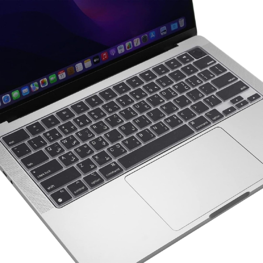 US Version Arabic Keyboard Cover for MacBook Air 15/13.6&quot; 2022,2023 Model A2941/A2681 &amp; MacBook Pro 14&quot; 2023,2022, Model A2442, A2779 M1 &amp; MacBook Pro 16&quot; 2023,2022, Model A2485,A2780 M1, Black