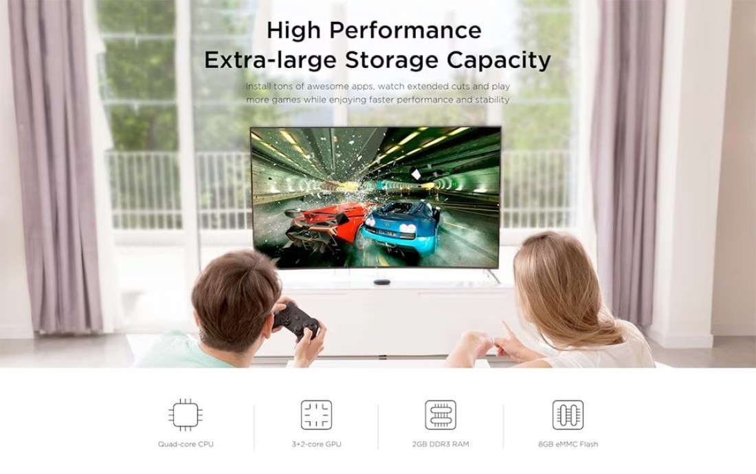 Xiaomi Mi TV Box S 4K HDR Android TV 8.1 Ultra HD 2G 8G