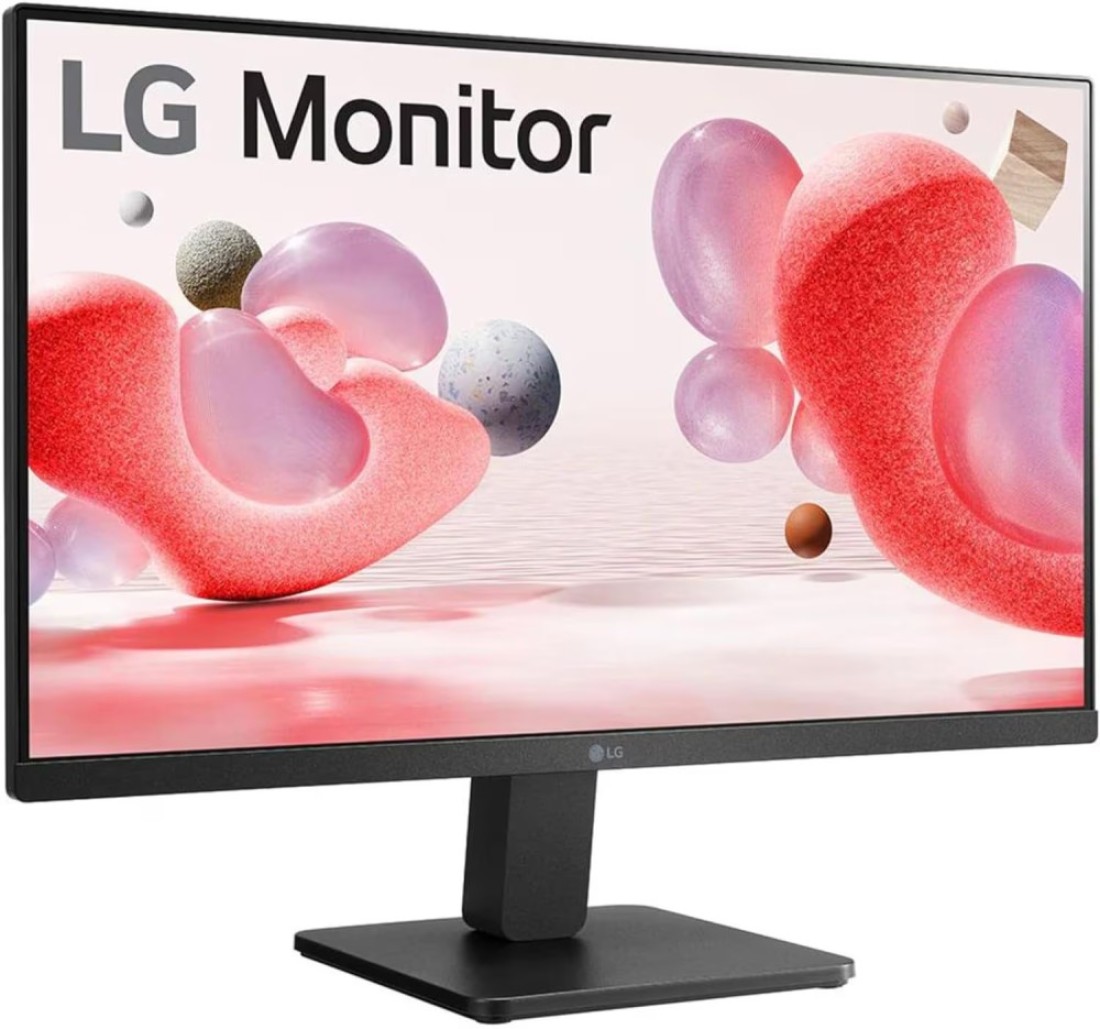 LG 3-Side Borderless Monitor, 23.8&quot; FHD IPS Display, 100Hz Refresh Rate, 5ms Response Time, AMD FreeSync Technology, D-Sub / HDMI / 3.5mm Audio Port, Black 24MR400