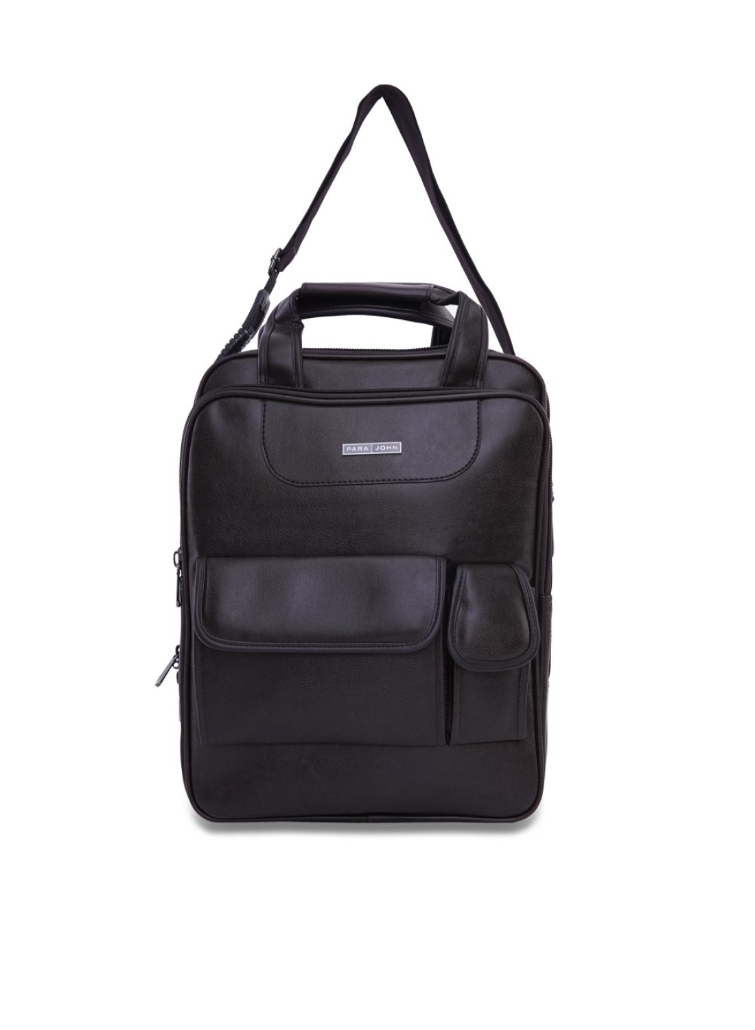 PARA JOHN Vertical Slipcase Secure Business Professional Multi-Purpose Travel Laptop Bag with Hideaway Handles, Cross Shoulder Strap, Protective Padding / Office Bag / Macbook Bag / Backpack
