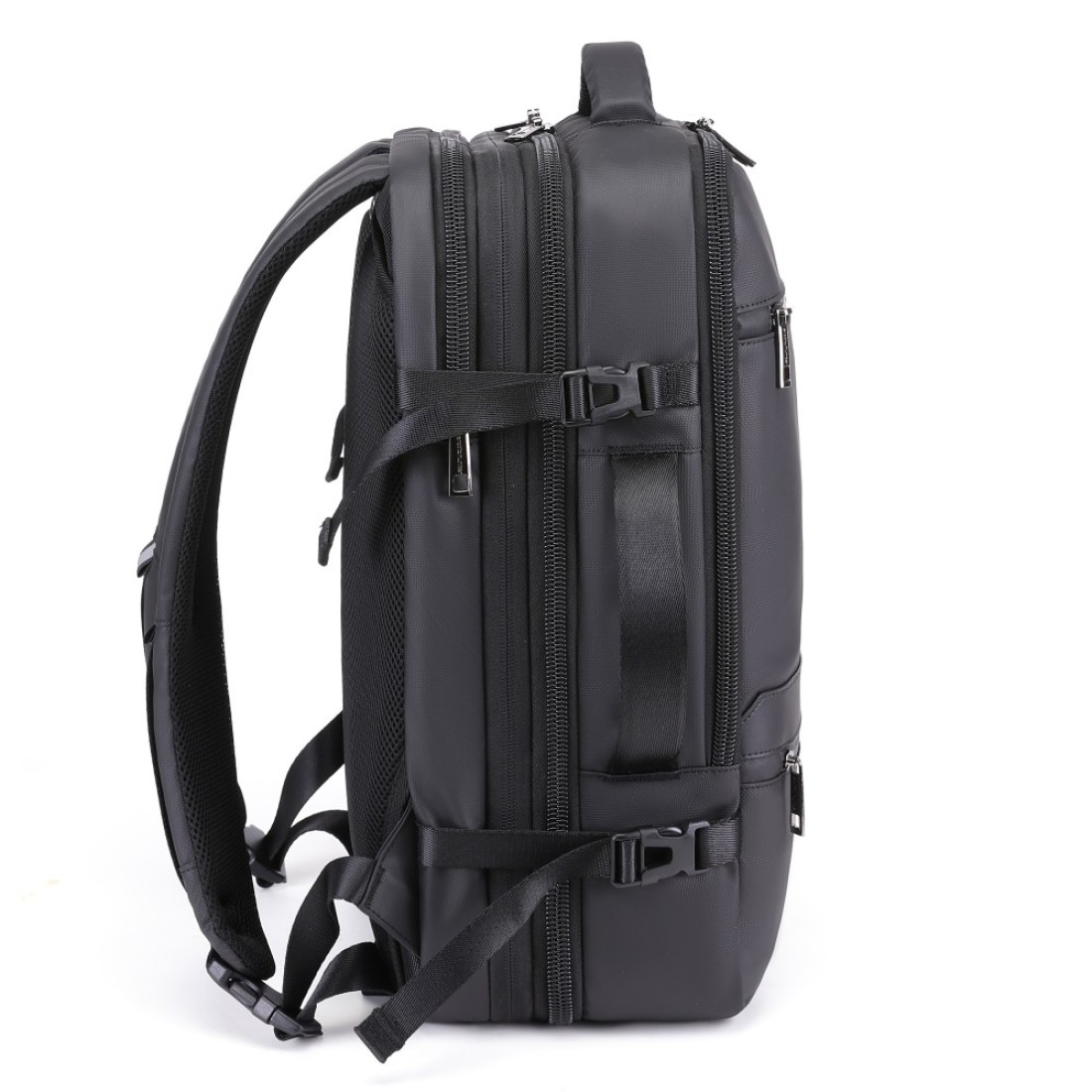 Arctic Hunter Expandable Travel Backpack Water Resistant 180&deg; Opening Built In USB/Headphone Port Computer Bag for Men Women B00350 Black