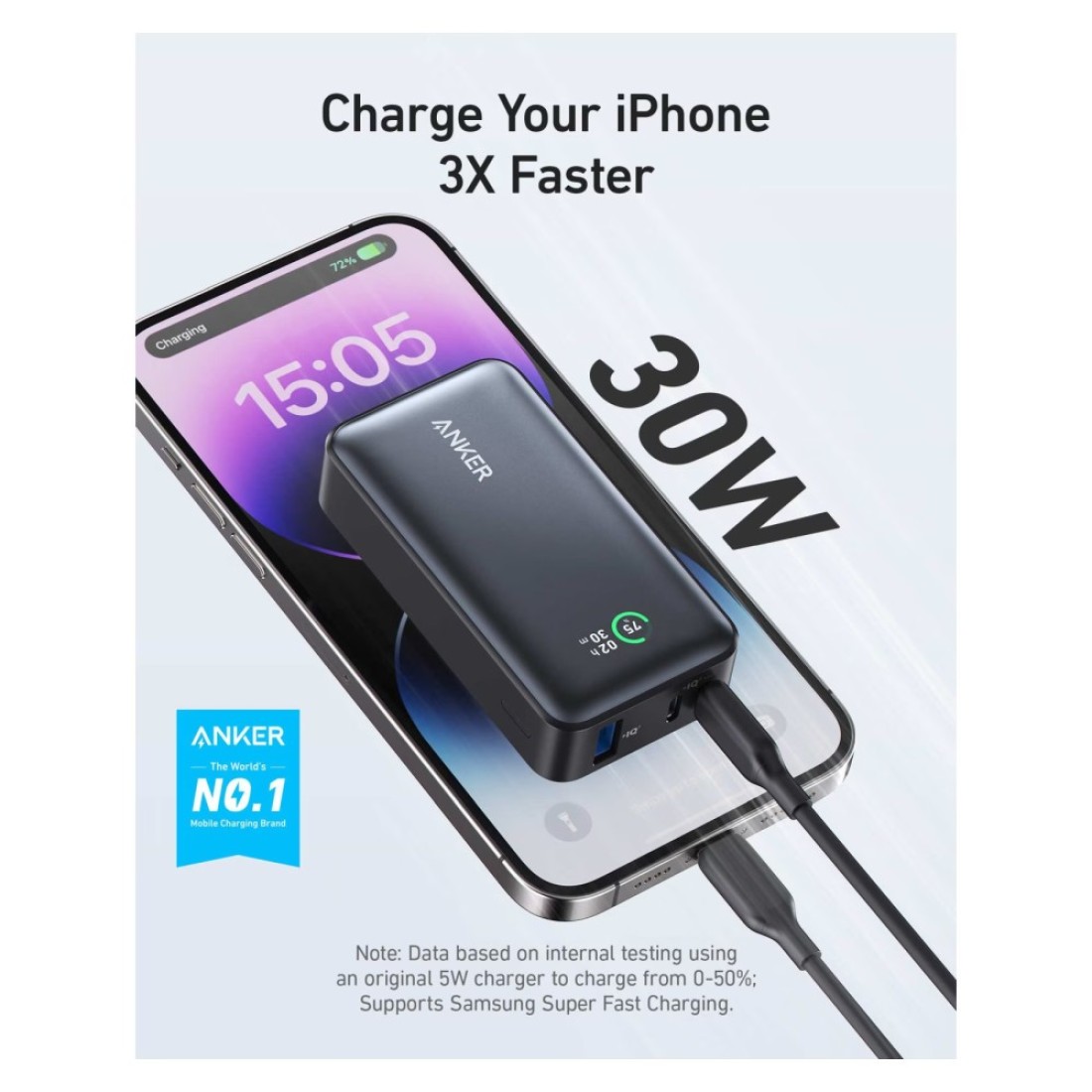 Anker 533 Wireless Power Bank Black 10000mAh