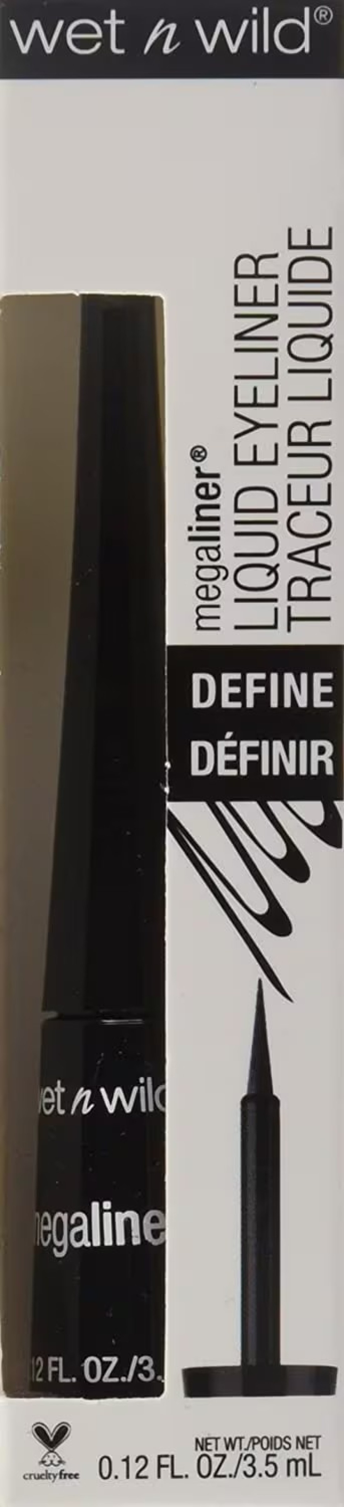 Wet N Wild Megaliner Liquid Eyeliner E8711 Black 3.5ml