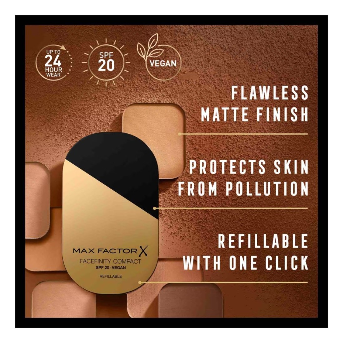 Max Factor X Facefinity Compact Powder SPF20 001 Porcelain 10g