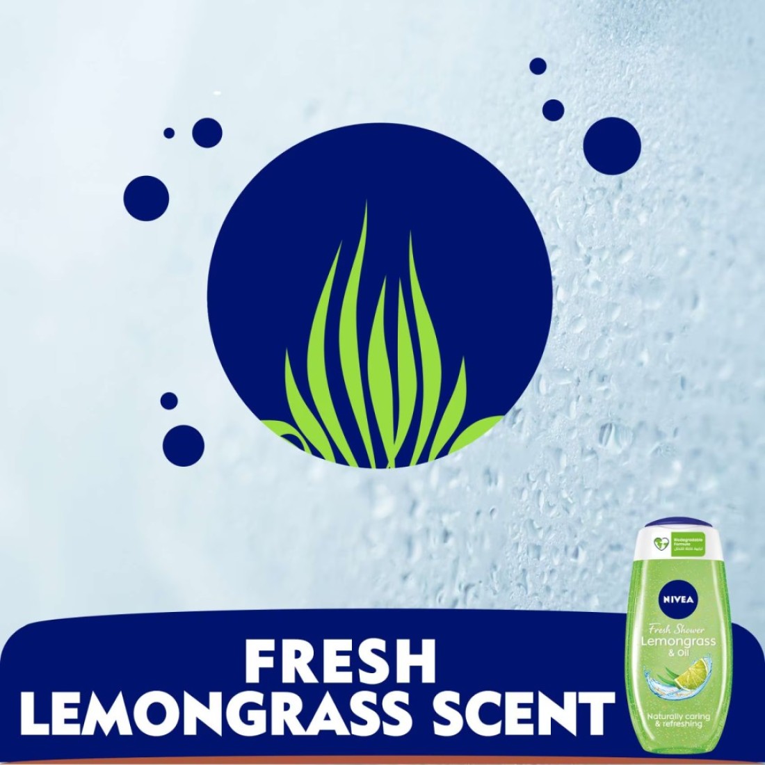 NIVEA Shower Gel Body Wash Lemongrass &amp; Oil 250ml Pack of 3