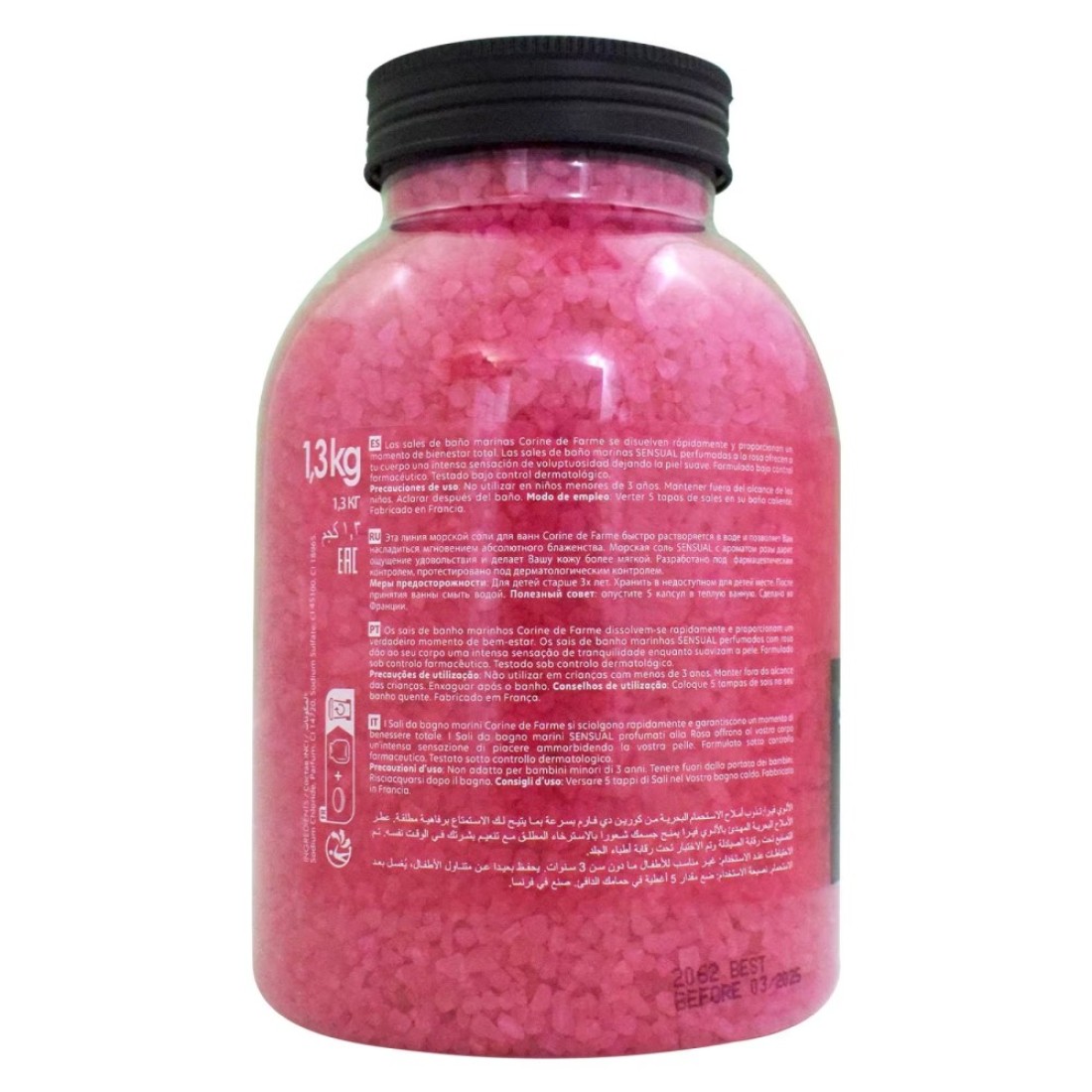 Corine De Farme Rose Sea Bath Salts Pink 1.3kg