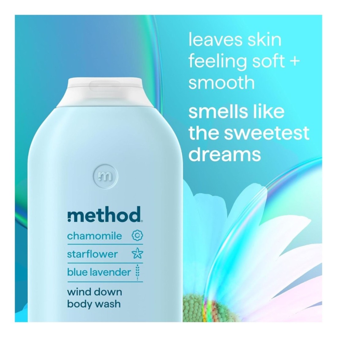 Method Wind Down Chamomile Star Flower Blue Lavender Body Wash 532ml