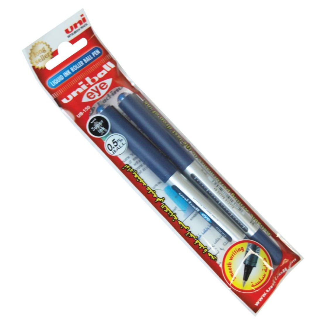 Uni-ball Eye Micro Rollerball Pen Blue 0.5mm 2 PCS