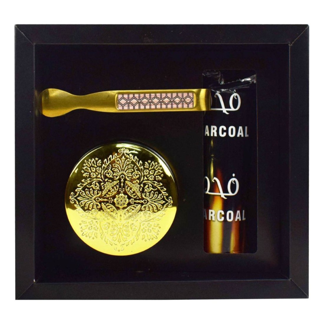 Al Riyah Bakhoor And Charcoal Gift Set BR1024 Multicolour 3 PCS