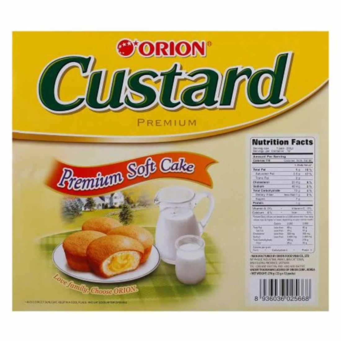 Orion Custard Pie Soft Cake, 276g