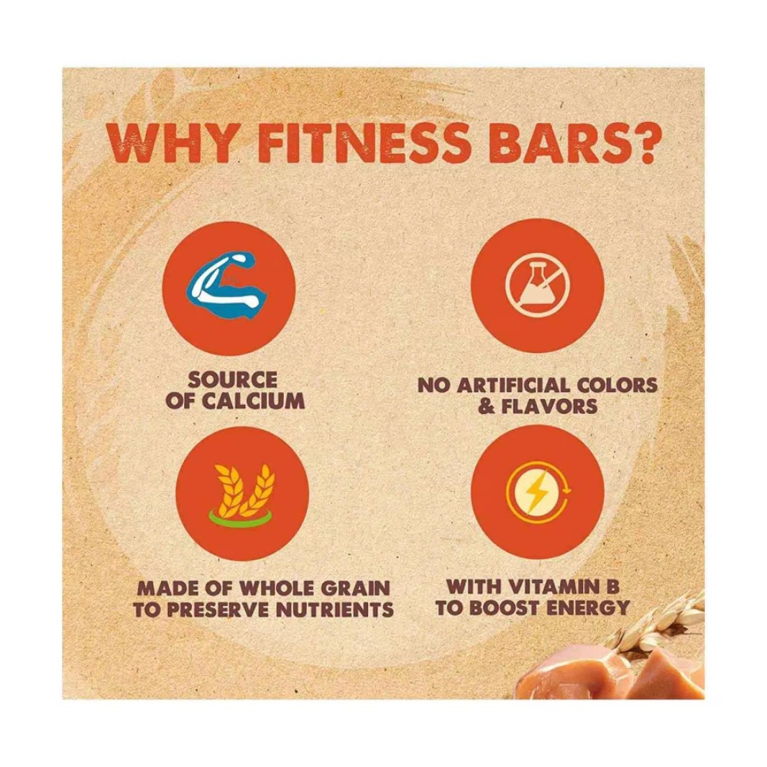 Nestle Fitness Crunchy Caramel Cereal Bar, 23.5g Pack of 6