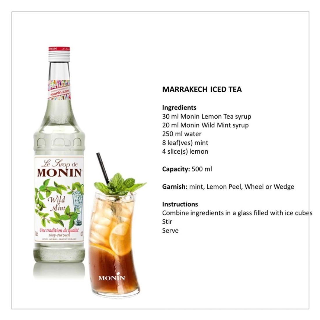 Monin Wild Mint Syrup 700ml