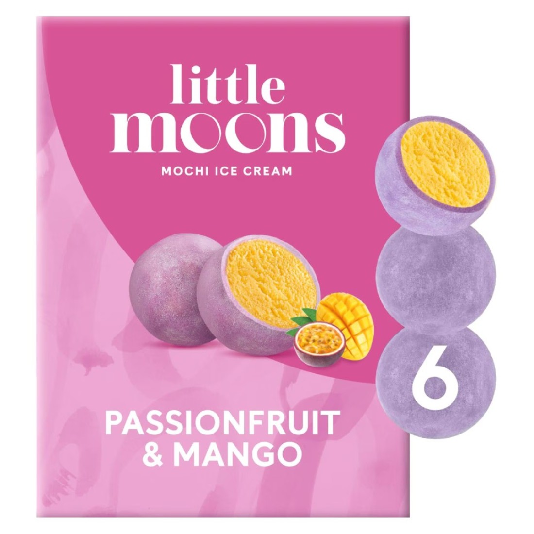 Little Moons Totally Tropical Passionfruit And Mango Mochi Ice Cream 32g Pack of 6