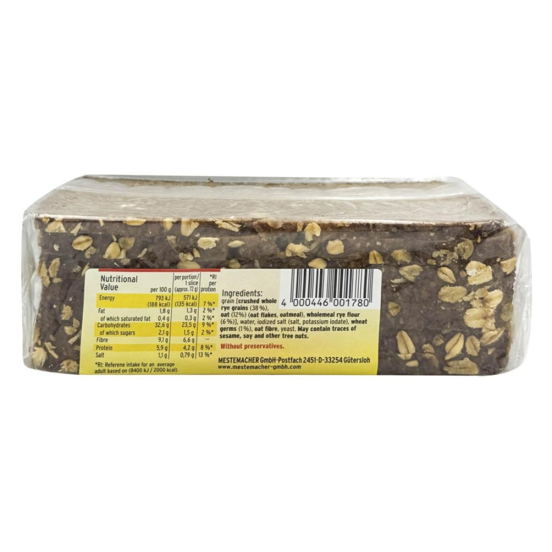 Mestemacher Fitness Bread, 500g