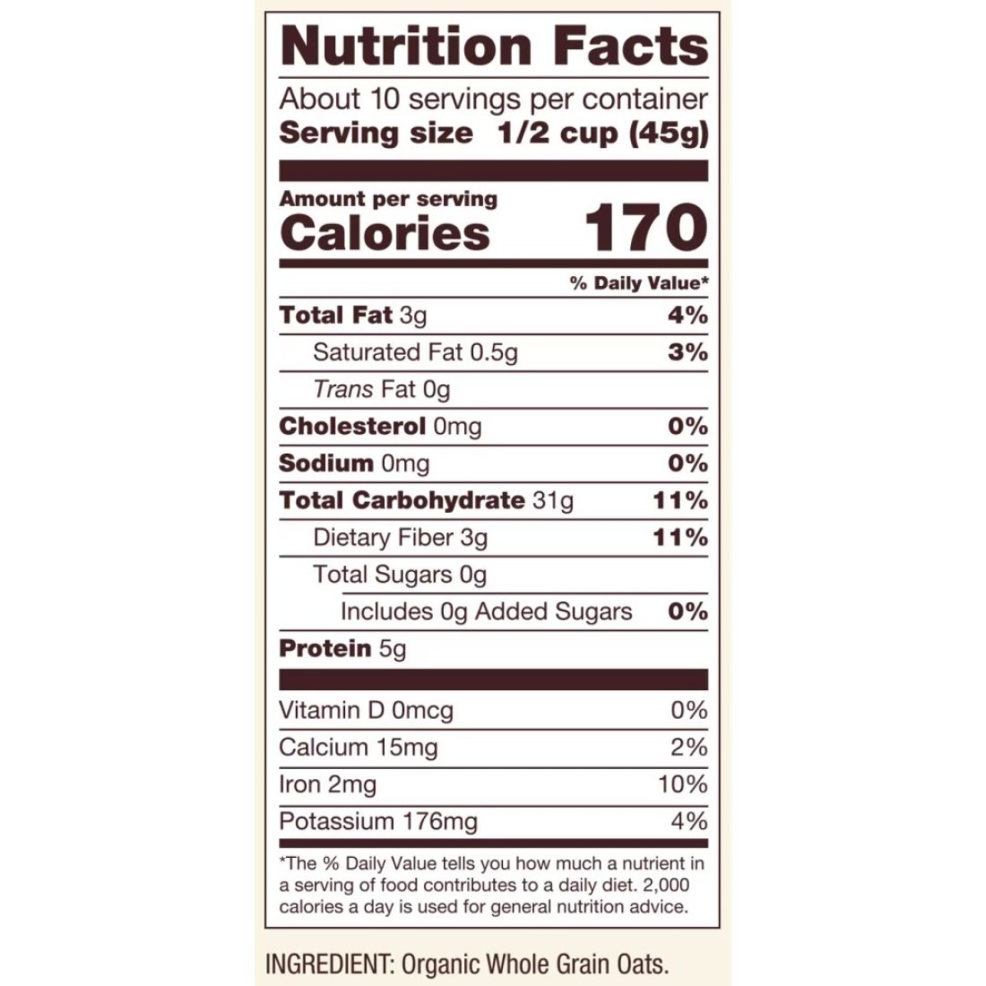 Bob&#39;s Red Mill Non-GMO Organic Whole Grain Quick Cooking Rolled Oats, 454g
