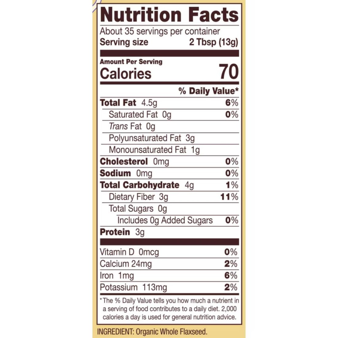 Bob&#39;s Red Mill Gluten Free Non-GMO Organic Whole Ground Flaxseed Meal, 453g